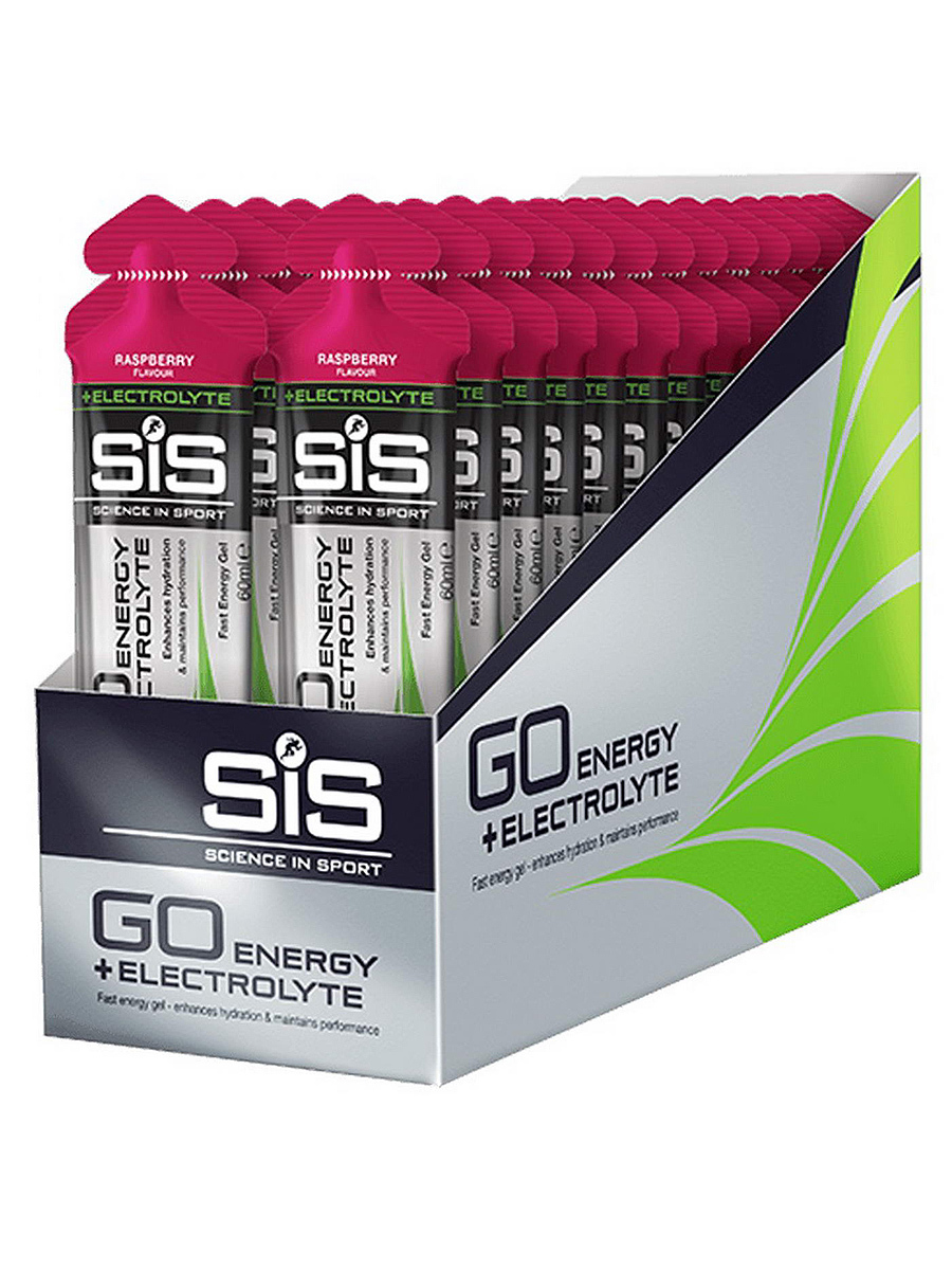 

Гель изотонический углеводный SiS GO ENERGY, упаковка 30шт по 60мл (малина), GO ENERGY+ELECTROLYTE GEL