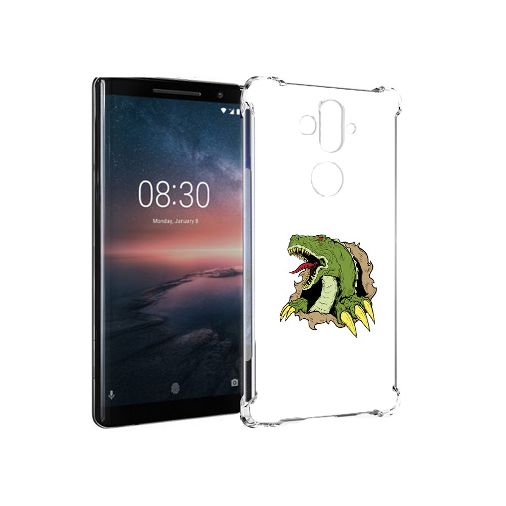 

Чехол MyPads Tocco для Nokia 8 Sirocco годзила (PT101581.91.290), Прозрачный, Tocco
