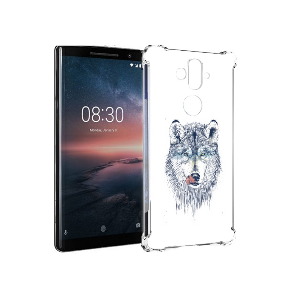 

Чехол MyPads Tocco для Nokia 8 Sirocco голодгый волк (PT101581.91.292), Прозрачный, Tocco