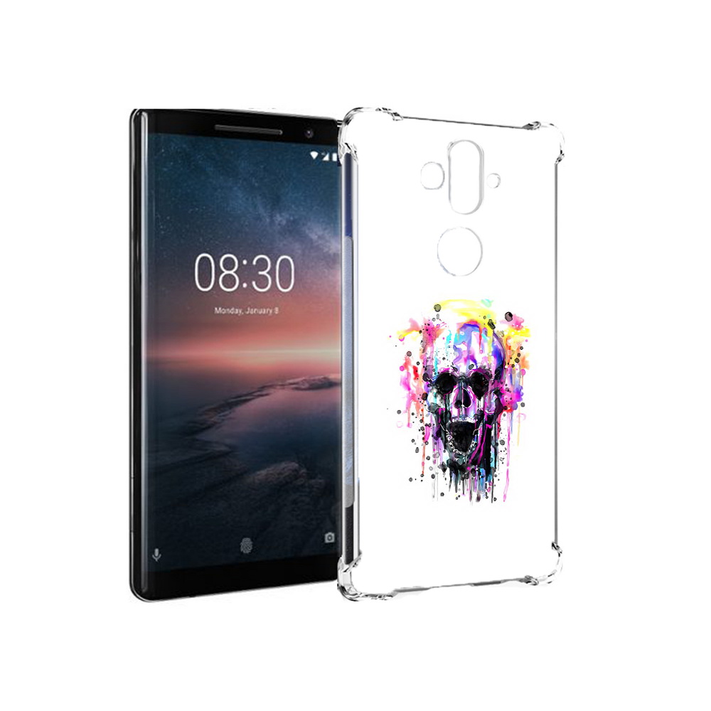 

Чехол MyPads Tocco для Nokia 8 Sirocco граффити череп (PT101581.91.298), Прозрачный, Tocco