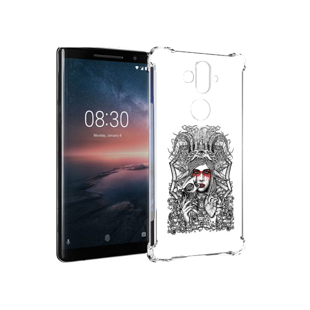 

Чехол MyPads Tocco для Nokia 8 Sirocco грусная девушка (PT101581.91.302), Прозрачный, Tocco