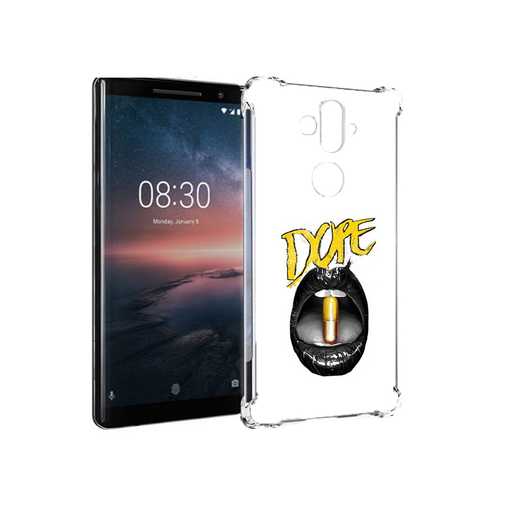 

Чехол MyPads Tocco для Nokia 8 Sirocco губы (PT101581.91.303), Прозрачный, Tocco