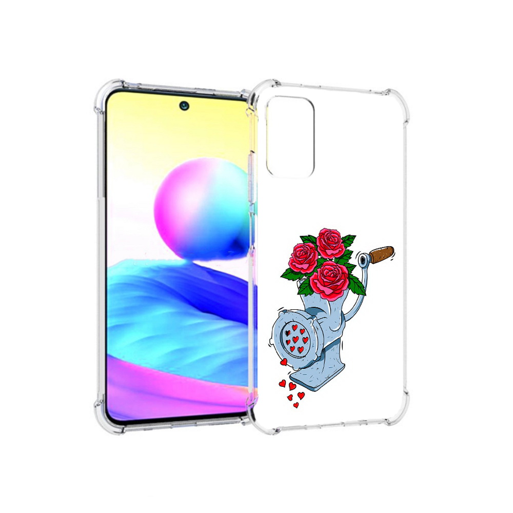 

Чехол MyPads Tocco для Xiaomi Redmi Note 10 5G Цветочные сердца (PT162080.297.199), Прозрачный, Tocco
