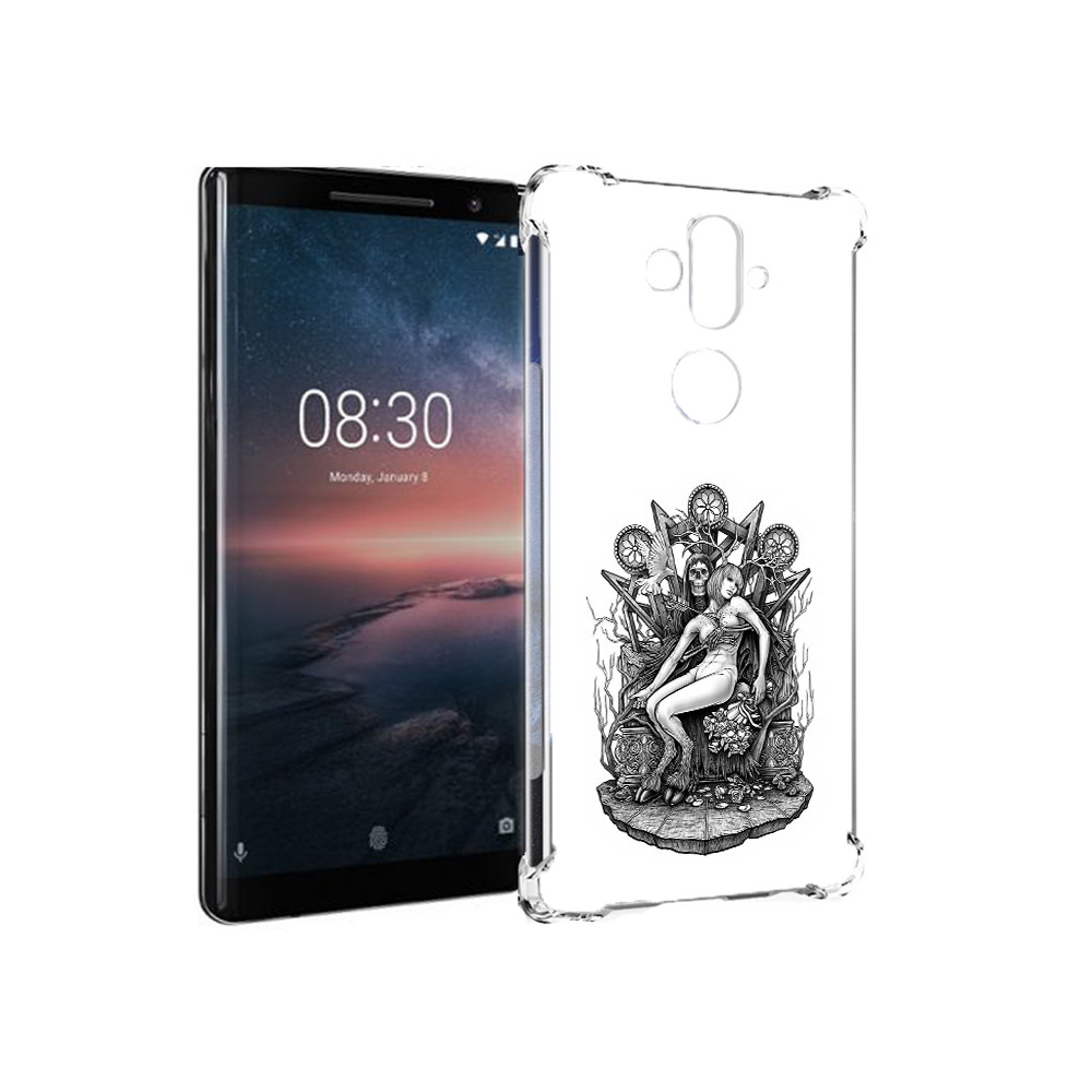 

Чехол MyPads Tocco для Nokia 8 Sirocco девушка на троне (PT101581.91.309), Прозрачный, Tocco