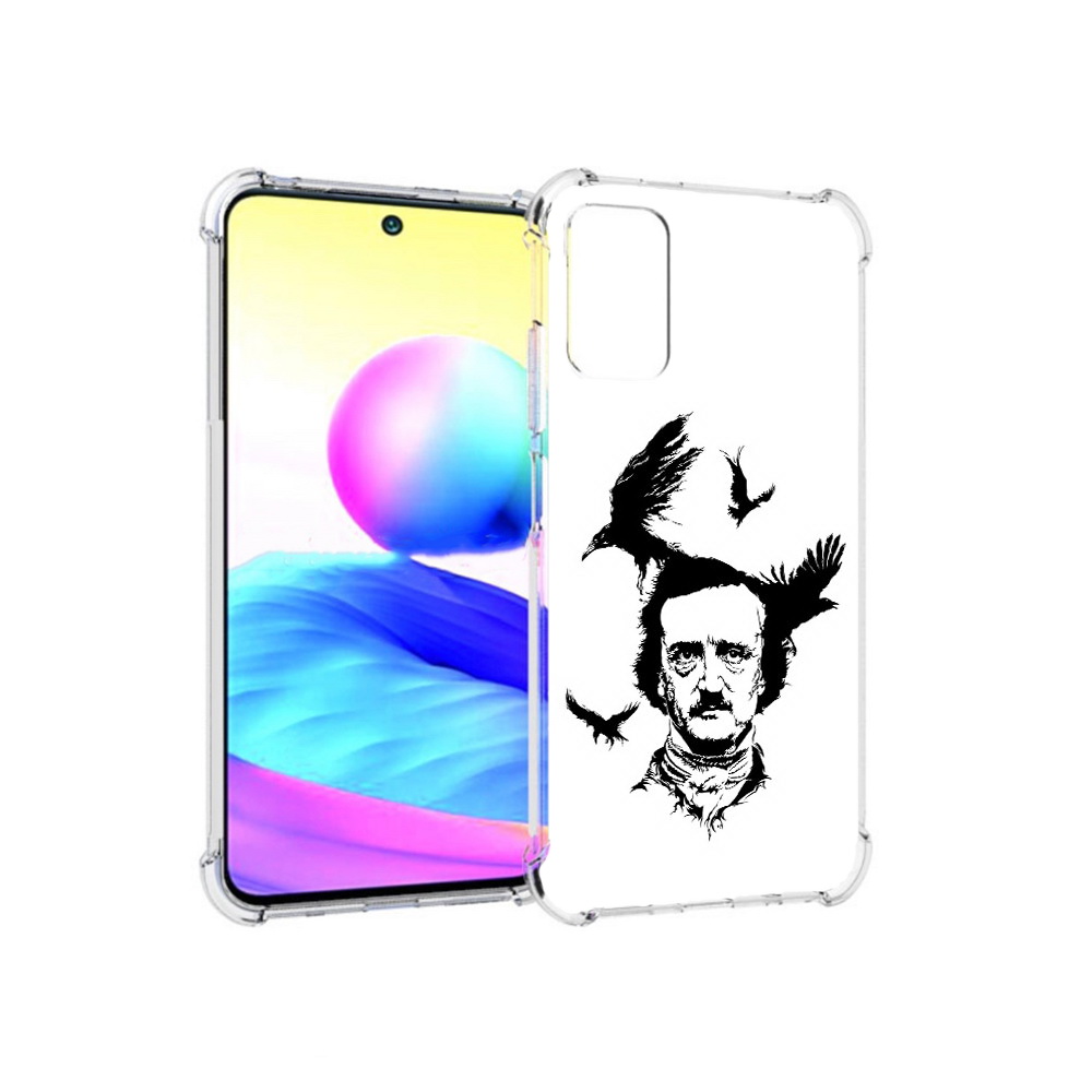 Чехол MyPads Tocco для Xiaomi Redmi Note 10 5G Эдгар Аллан черно белый (PT162080.297.204)