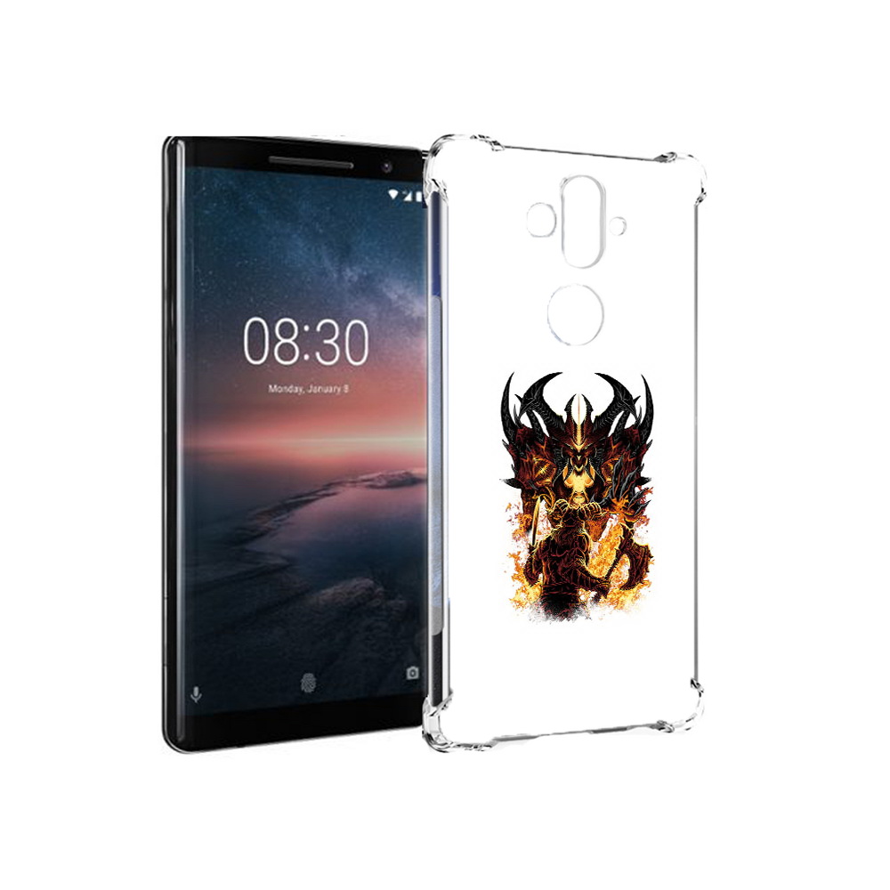 

Чехол MyPads Tocco для Nokia 8 Sirocco демон shadow fiend (PT101581.91.318), Прозрачный, Tocco