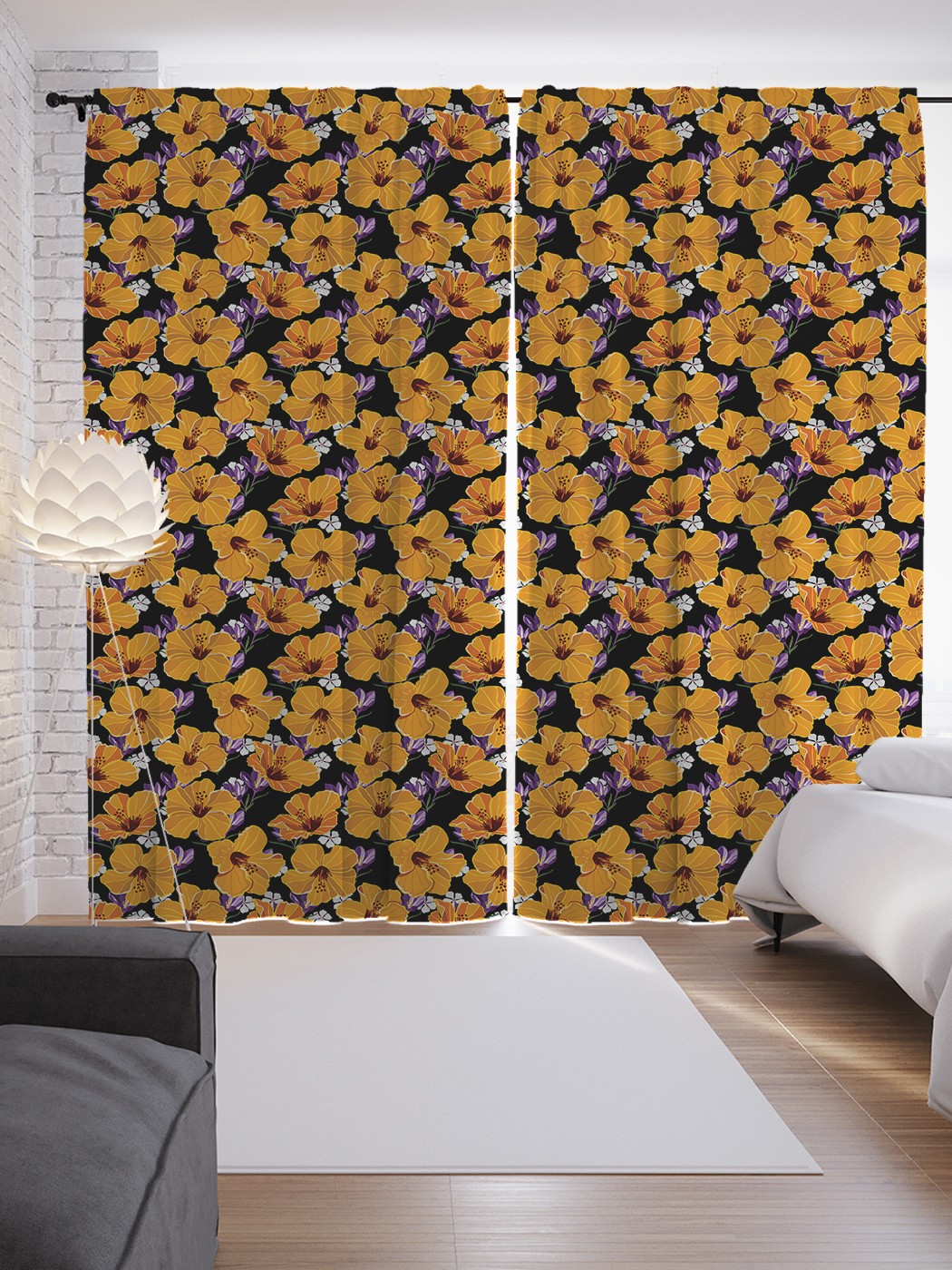 

Шторы JoyArty с фотопечатью "Поляна настурции" из сатена, 290х265 см, Поляна настурции