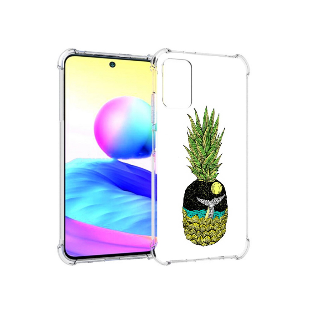 Чехол MyPads Tocco для Xiaomi Redmi Note 10 5G ананас с китом (PT162080.297.220)