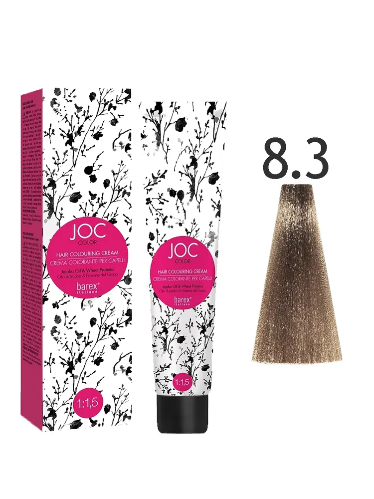 Краска для волос Barex JOC 8-3 светлый блондин золотистый 100 мл