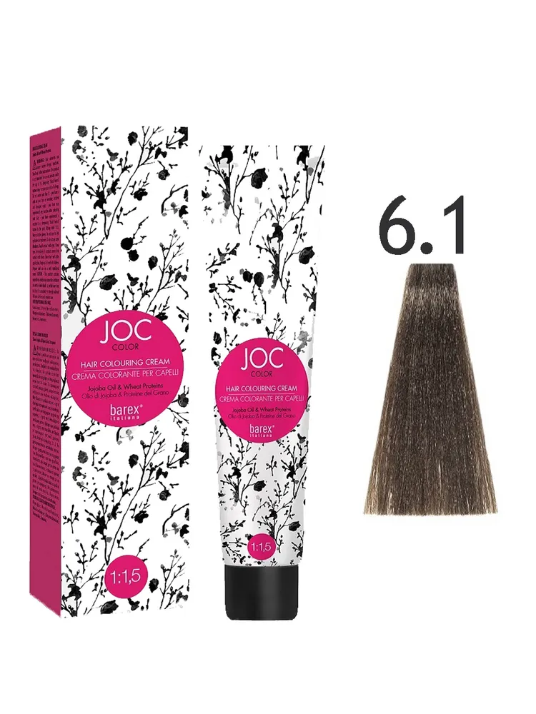 Краска для волос Barex JOC 6-1 Темный блондин пепельный 100 мл