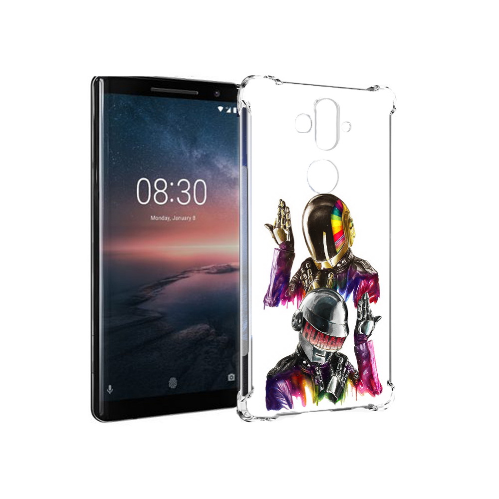 

Чехол MyPads Tocco для Nokia 8 Sirocco диско космонавты (PT101581.91.329), Прозрачный, Tocco