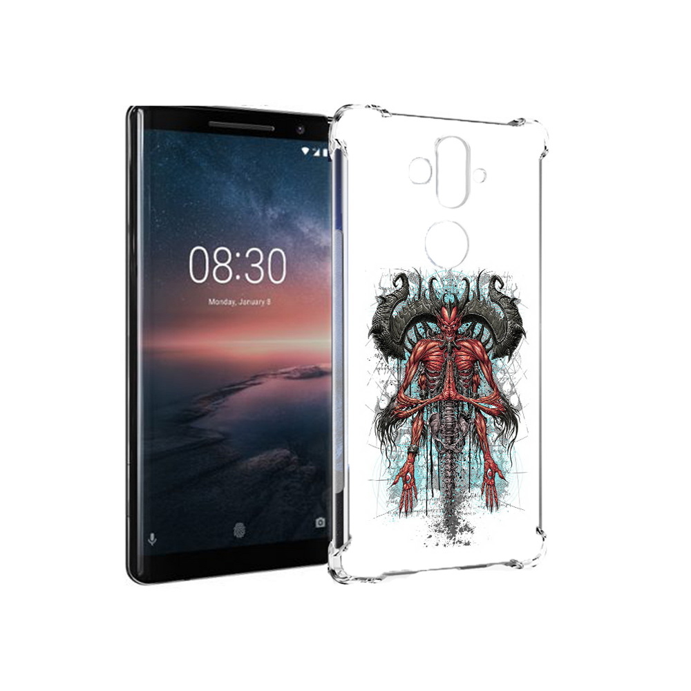 

Чехол MyPads Tocco для Nokia 8 Sirocco дьявол (PT101581.91.340), Прозрачный, Tocco