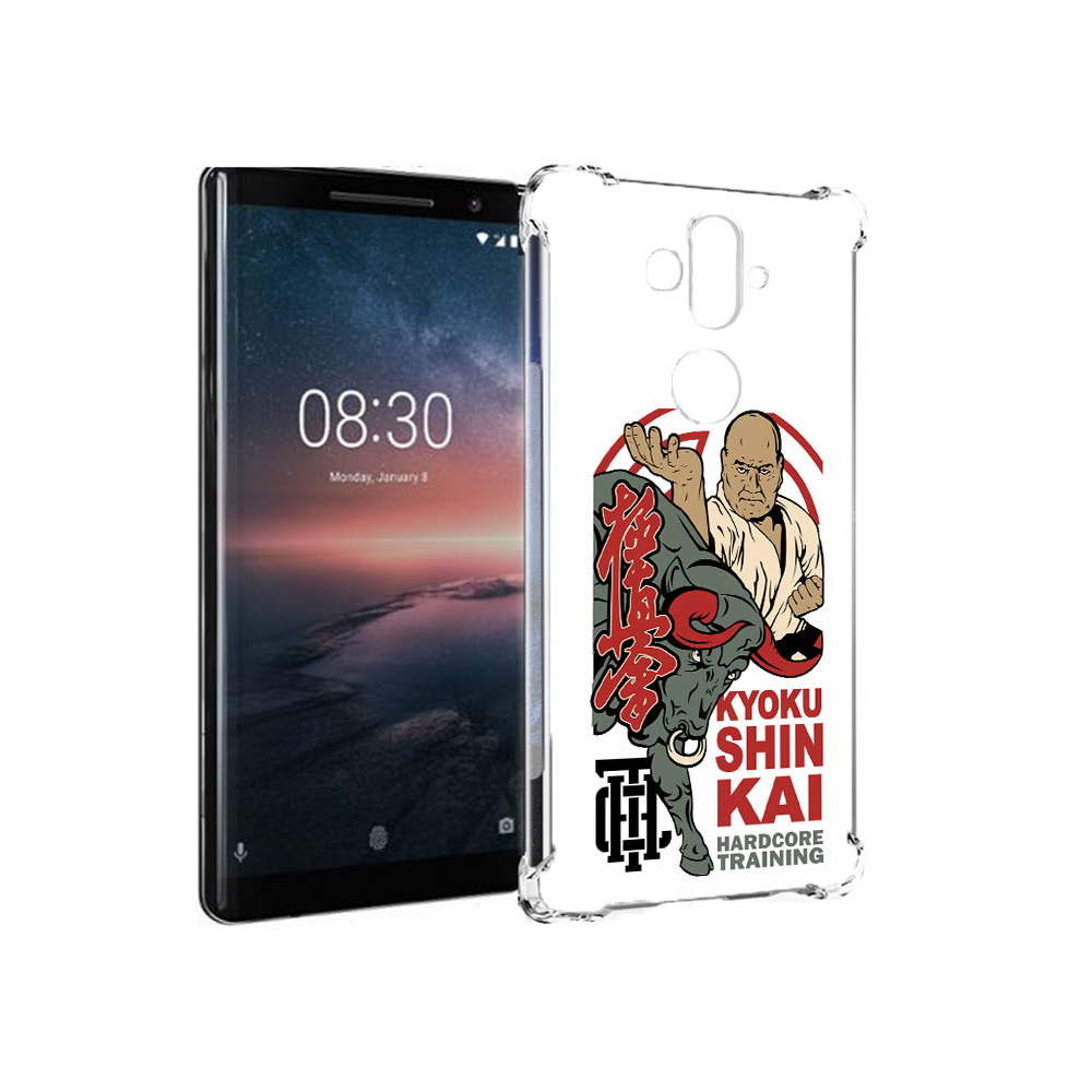 

Чехол MyPads Tocco для Nokia 8 Sirocco единоборства рисунок (PT101581.91.343), Прозрачный, Tocco