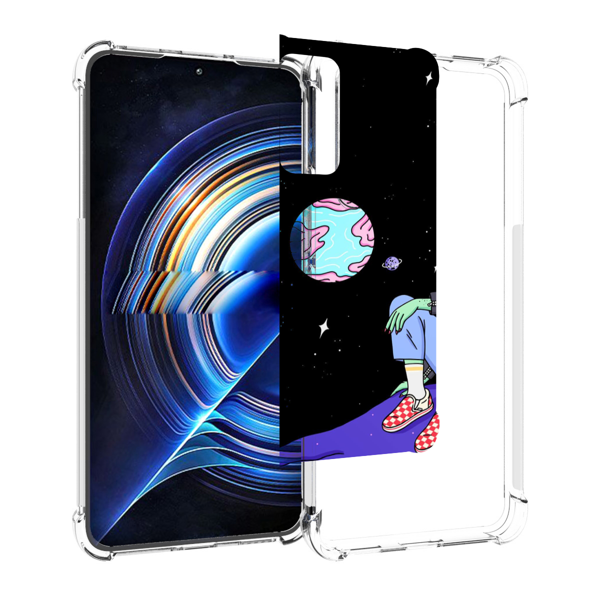 

Чехол MyPads девушка-на-луне-мультик для Tecno Camon 19 Neo, Прозрачный, Tocco