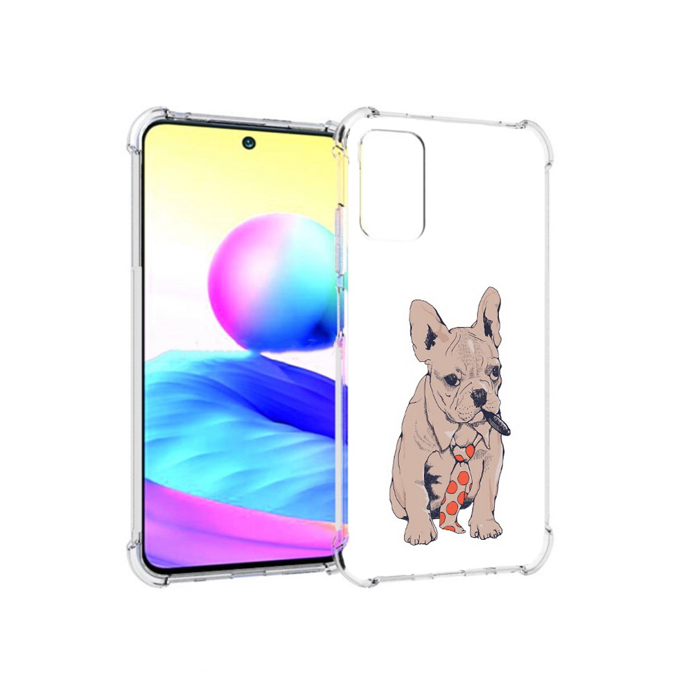 

Чехол MyPads Tocco для Xiaomi Redmi Note 10 5G бульдог с сигарой (PT162080.297.250), Прозрачный, Tocco