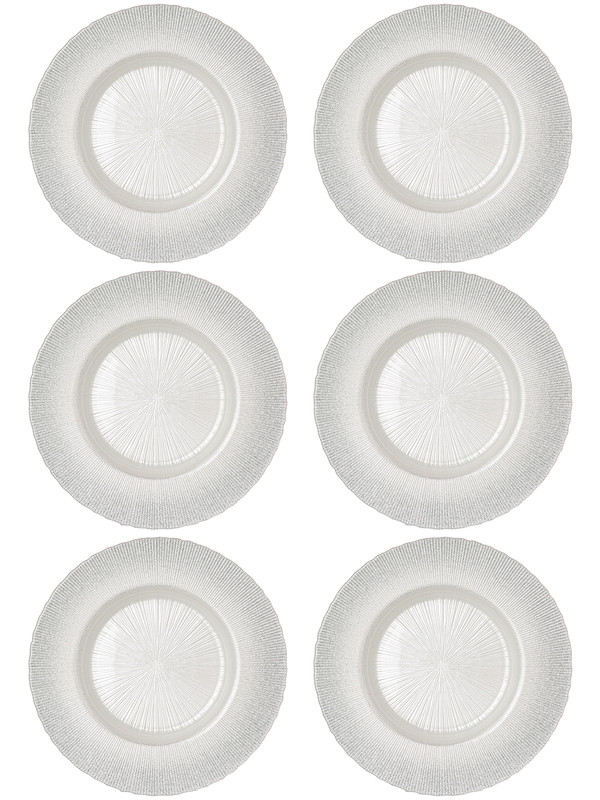 

Набор обеденных тарелок 6 шт Bronco Merry white 21 см336-155, Белый