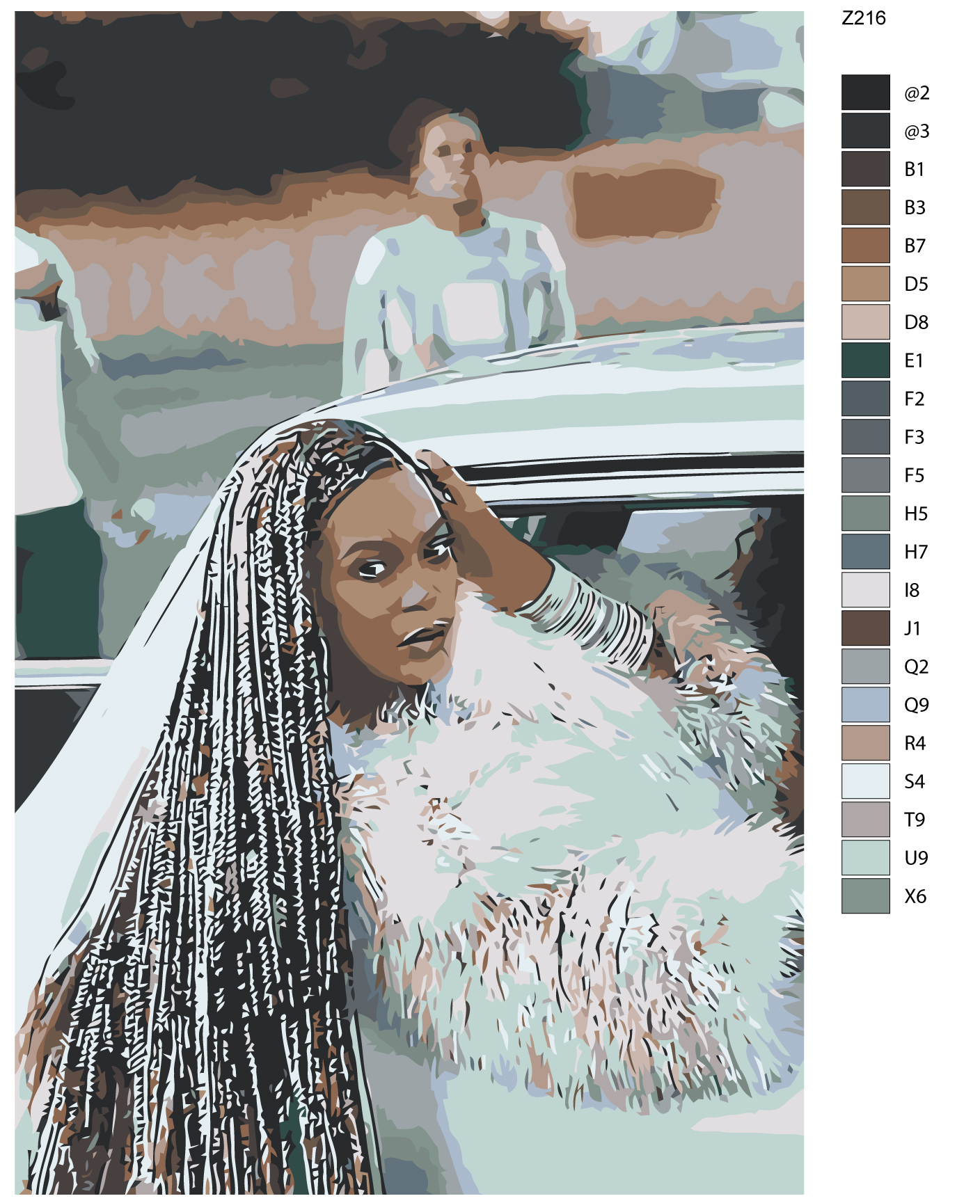 

Картина по номерам BRUSHES-PAINTS Z-216, Beyonce