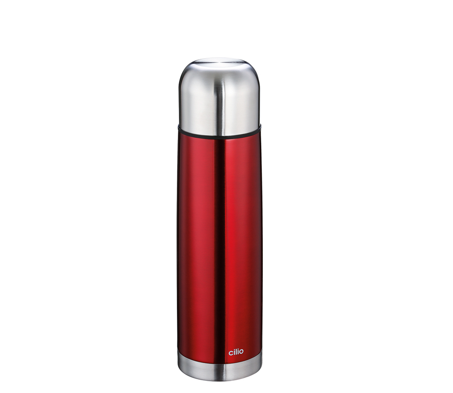Термос COLORE от Cilio, 0,75 л, d-8 см, h-29 см, красный, сталь / арт. 543360