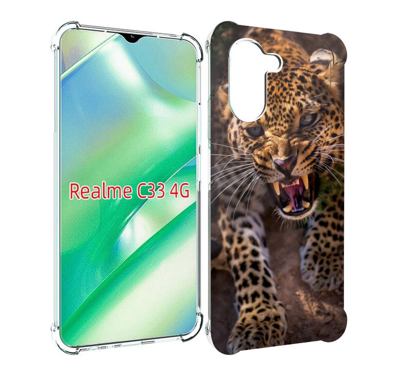 

Чехол MyPads Злой-гепард для Realme C33 4G, Прозрачный, Tocco