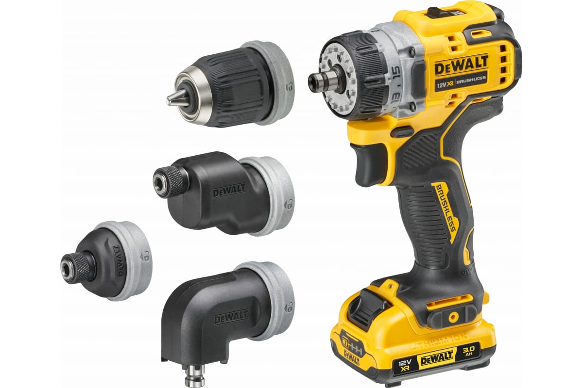 12В дрель-шуруповерт насадки 3АчDCD703L2T-QW DeWalt 6594900₽