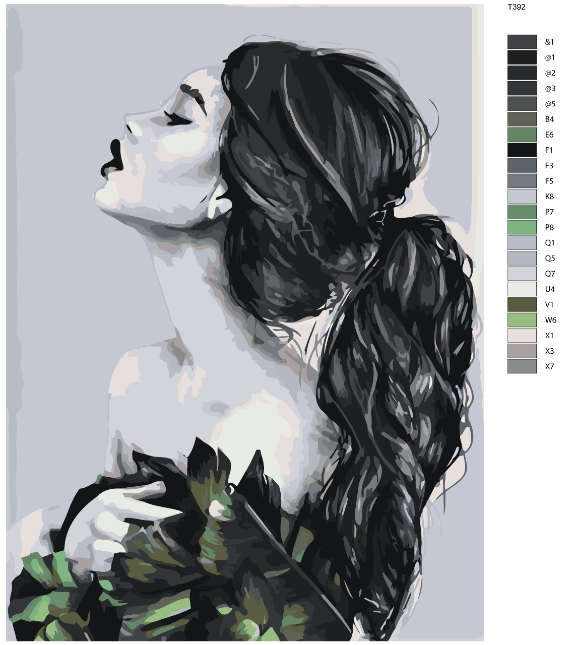 

Картина по номерам BRUSHES-PAINTS Т392, Обнаженная девушка с листьями