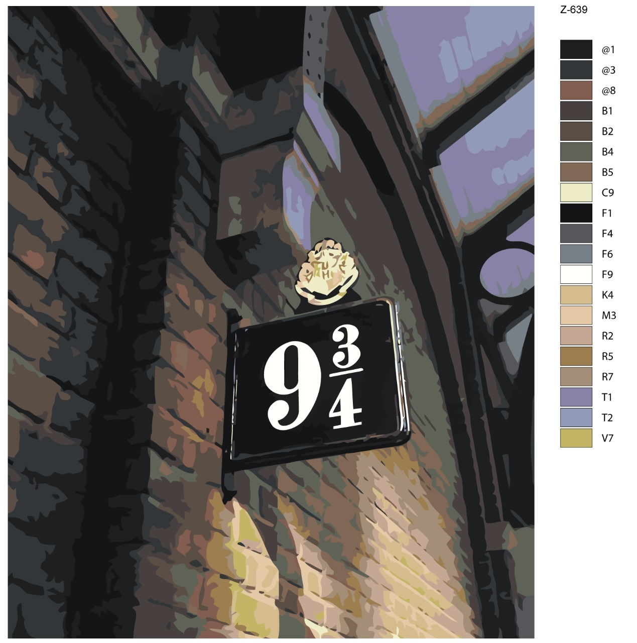 

Картина по номерам BRUSHES-PAINTS Z-639, Гарри Поттер. Платформа 9 3/4