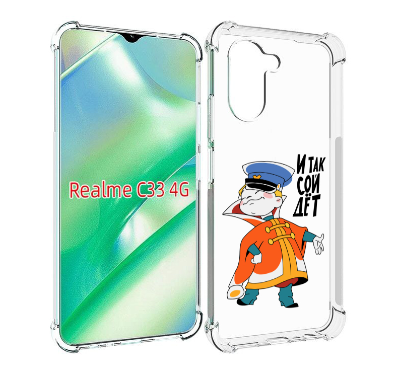 

Чехол MyPads И-так-сойдет для Realme C33 4G, Прозрачный, Tocco