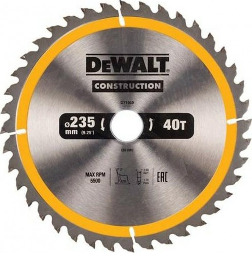 фото Пильн.диск construction п/дер. с гвоздями 235/30 40 atb+10° dewalt