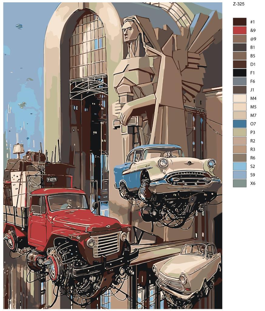 

Картина по номерам BRUSHES-PAINTS Z-325, Автомобиль в небе