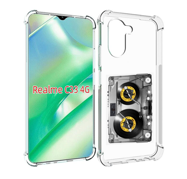 

Чехол MyPads Кассета музыкальная для Realme C33 4G, Прозрачный, Tocco
