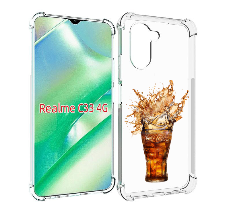 

Чехол MyPads Кола-в-стакане для Realme C33 4G, Прозрачный, Tocco