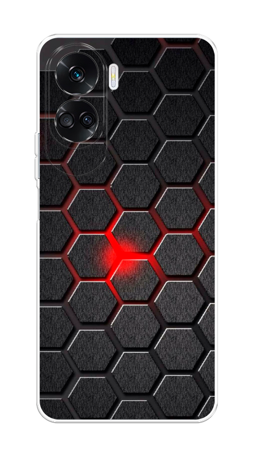 

Чехол на Honor 90 Lite "Соты красные", Красный;черный;серый, 6122350-1