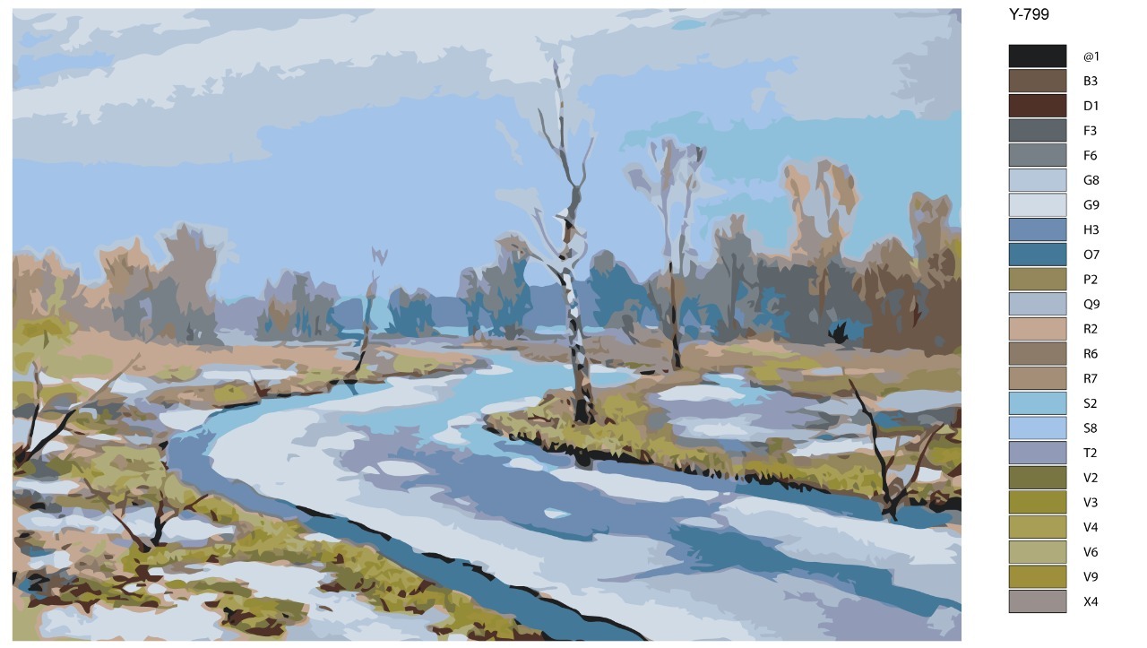 

Картина по номерам BRUSHES-PAINTS Y-799, Ранняя весна. Архип Куинджи