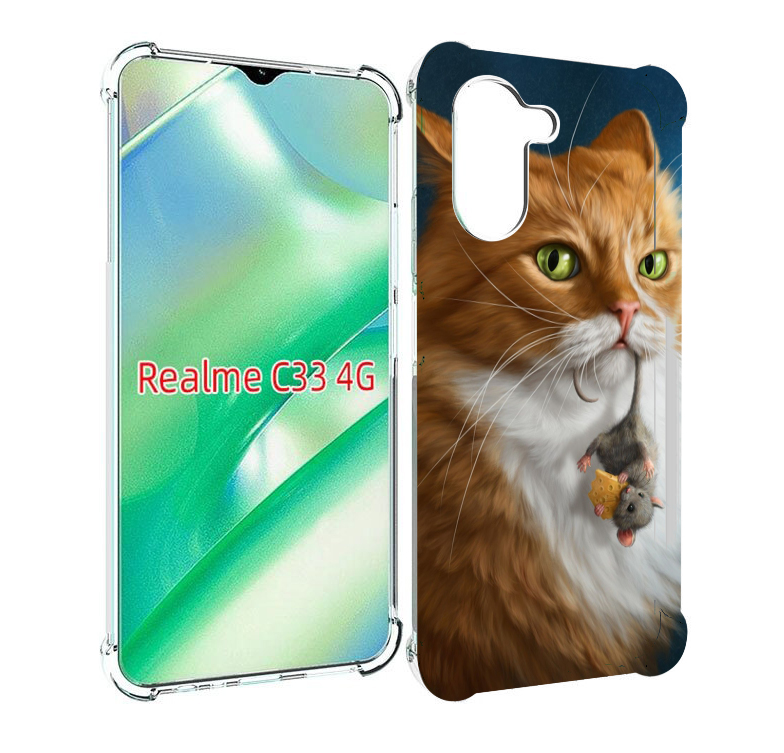 

Чехол MyPads Кот-и-мышь для Realme C33 4G, Прозрачный, Tocco