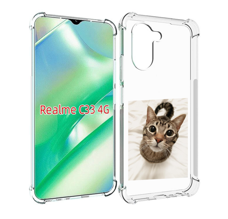 

Чехол MyPads Котик для Realme C33 4G, Прозрачный, Tocco