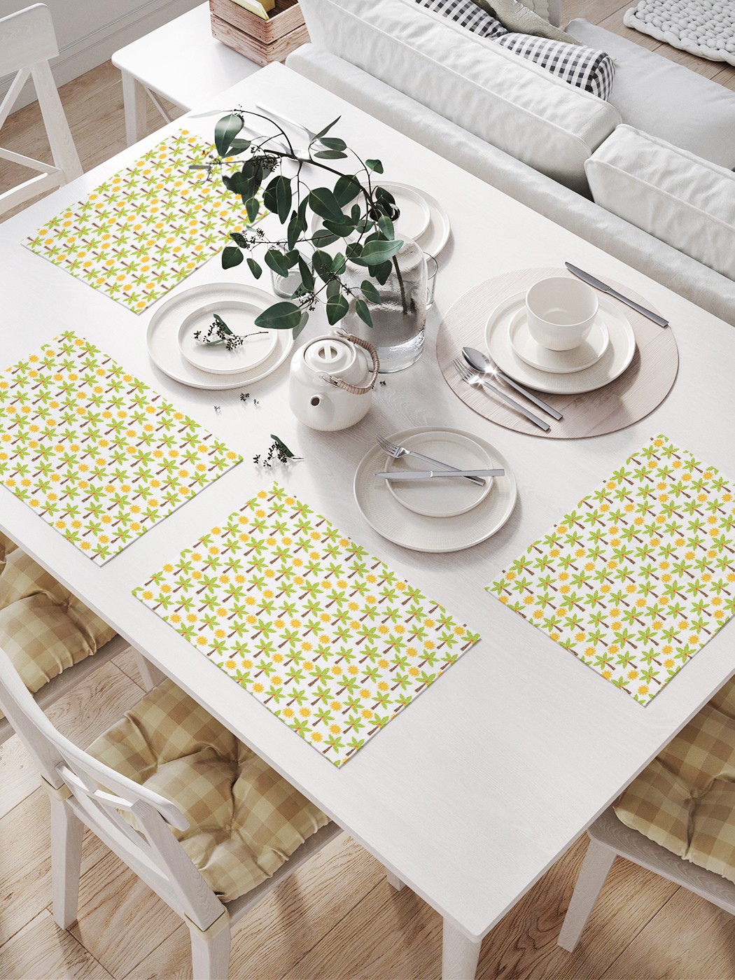 

Комплект салфеток JoyArty "Пальма под солнцем" для сервировки стола (32х46 см, 4 шт.), Пальма под солнцем