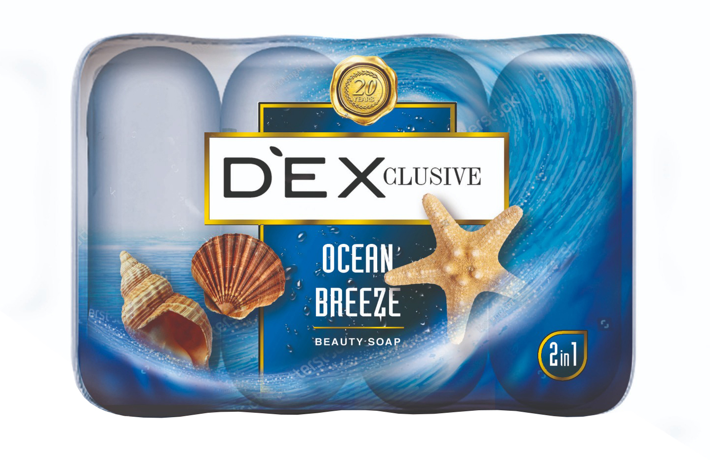 Купить DexClusive - Двухцветное мыло Beauty Soap Океан, 4*85 г