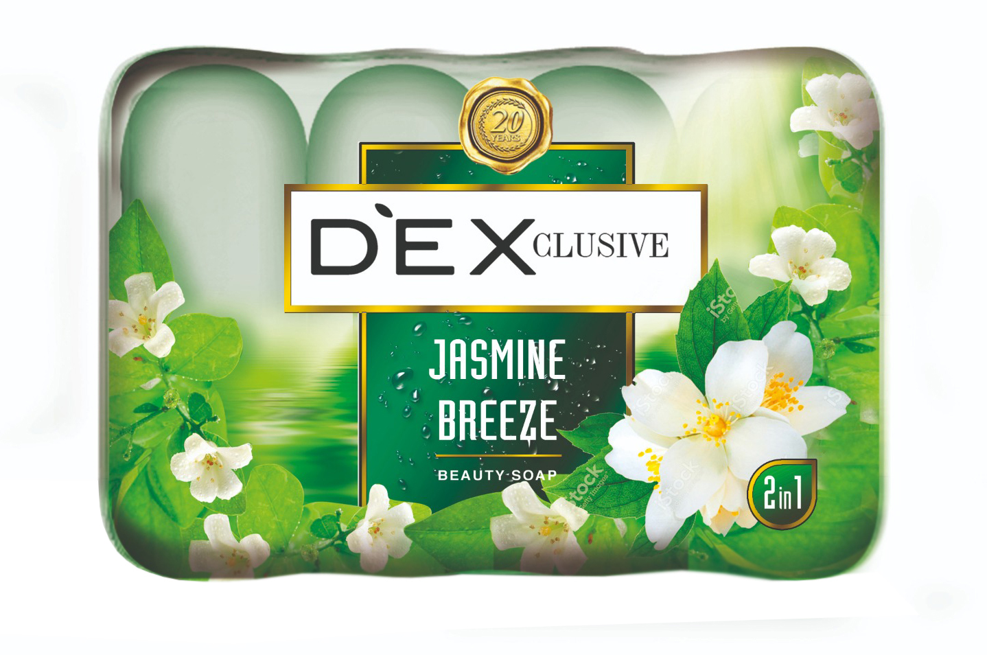 Двухцветное мыло DexClusive Beauty Soap Жасмин 4 х 85 г