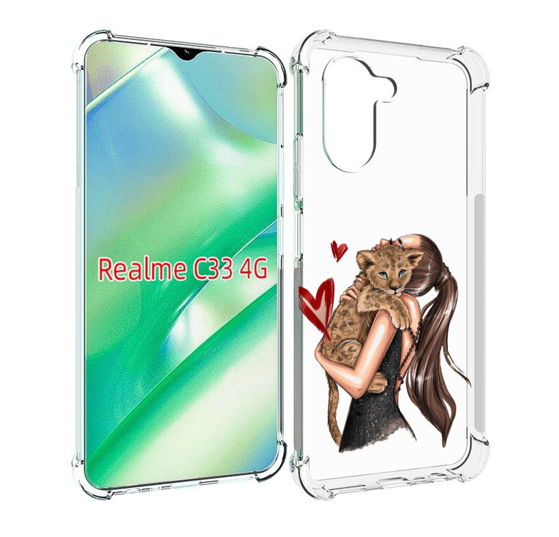 

Чехол MyPads Кошачья-любовь для Realme C33 4G, Прозрачный, Tocco