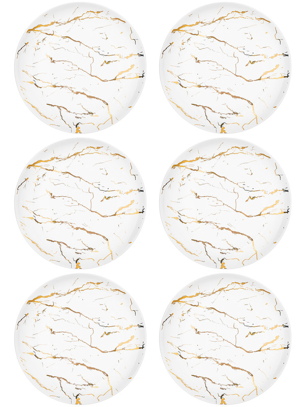 

Набор обеденных тарелок 6 шт Lefard Fantasy 27 см42-454, Белый