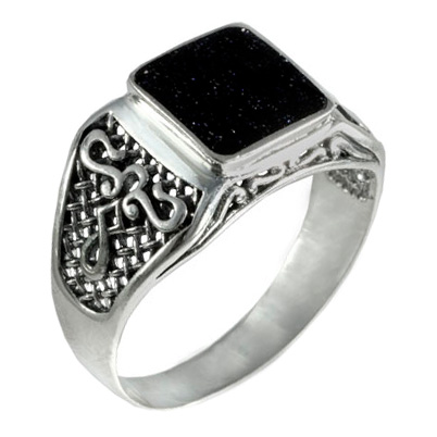 Кольцо из серебра с лидитом р. 20,5 FIT 63221-1-f