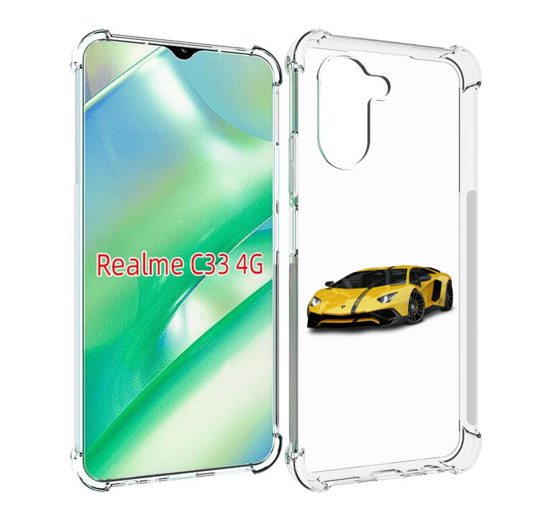 

Чехол MyPads Ламбо мужской для Realme C33 4G, Прозрачный, Tocco