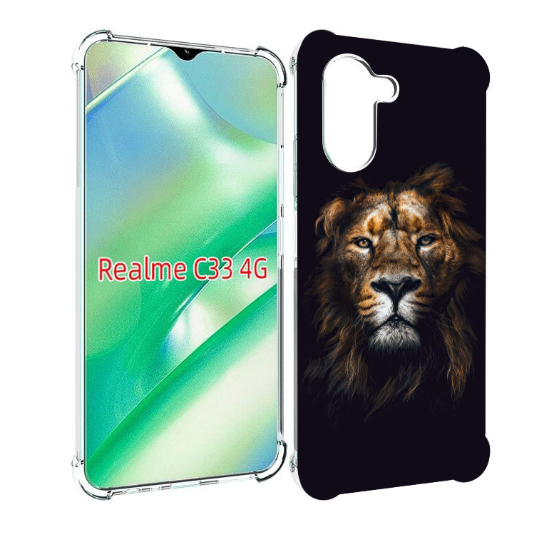 

Чехол MyPads Лев-в-тени мужской для Realme C33 4G, Прозрачный, Tocco