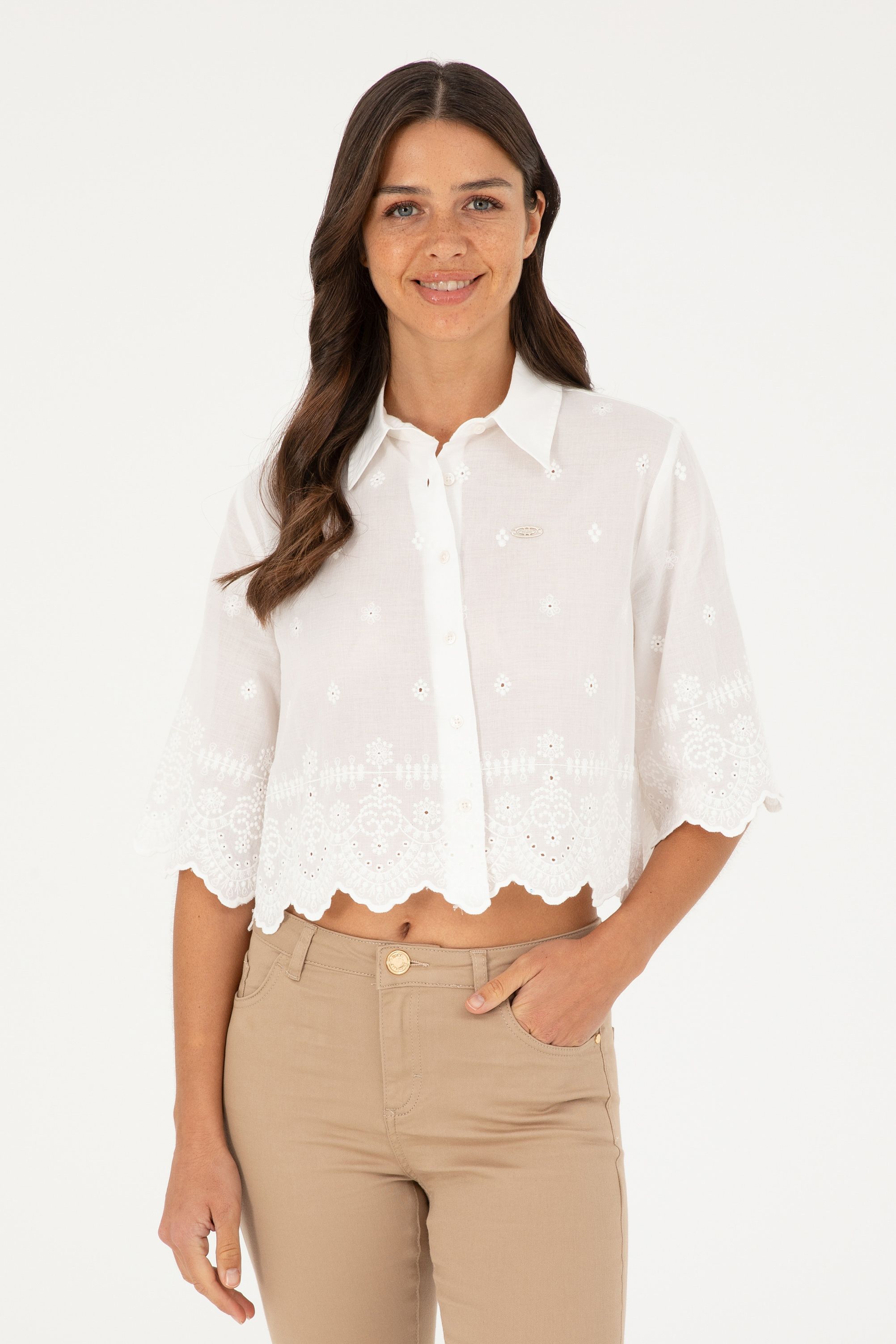 

Блуза женская US Polo Assn G082SZ0040VALANTE белая 40, Белый, G082SZ0040VALANTE