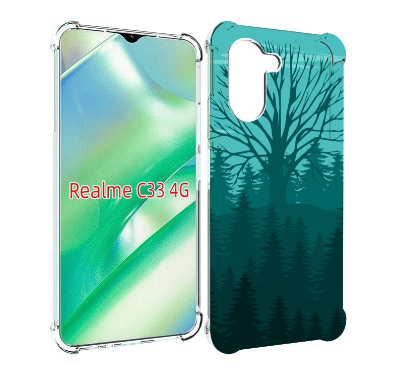 

Чехол MyPads Лес для Realme C33 4G, Прозрачный, Tocco