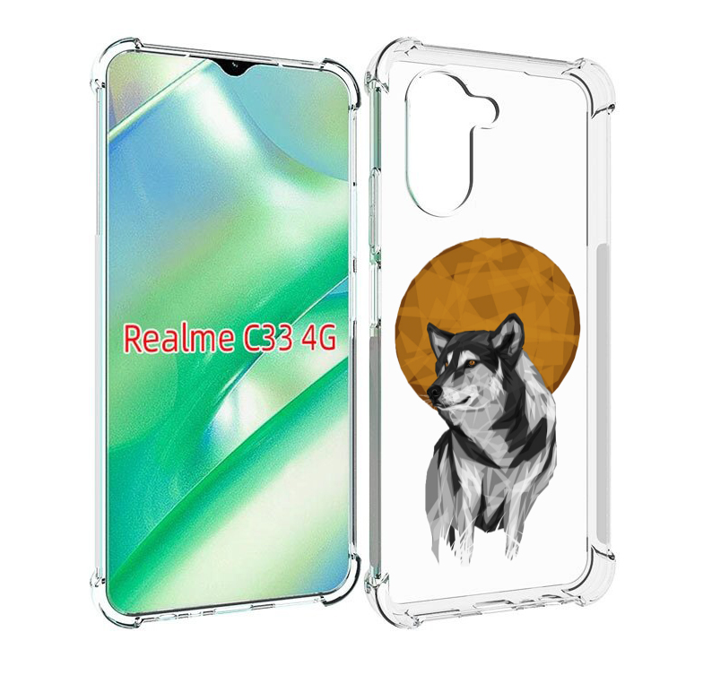 

Чехол MyPads Лунный волк для Realme C33 4G, Прозрачный, Tocco