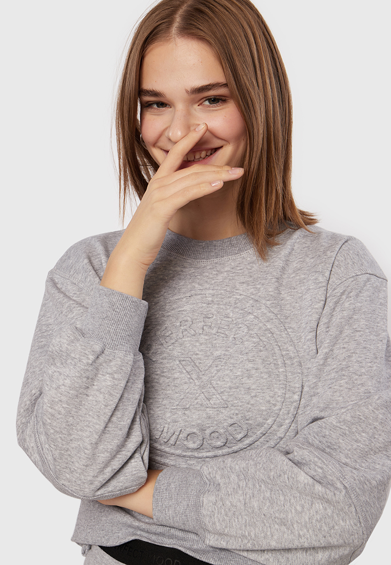 

Свитшот женский Modis M212W00736 серый L