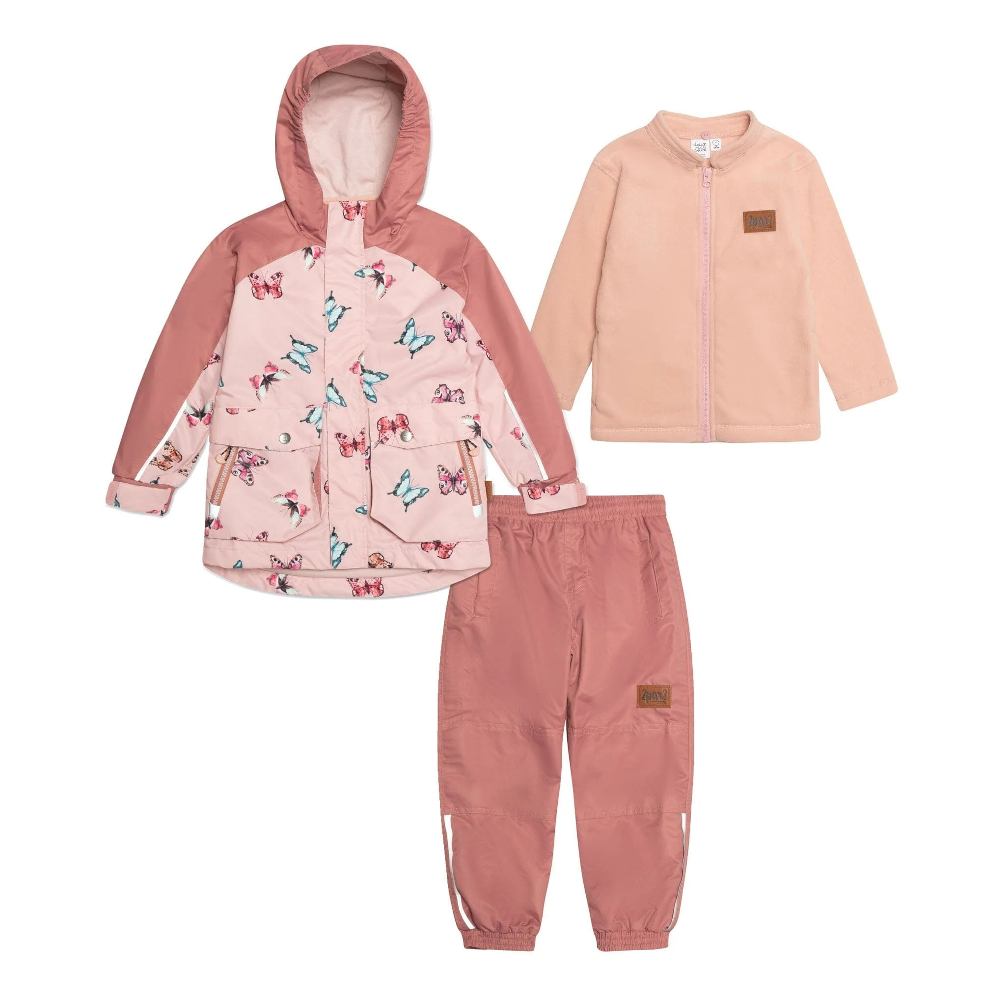 

Комплект верхней одежды детский Deux par Deux E30 W52, 676-пыльная роза с бабочками, 128, E30 W52