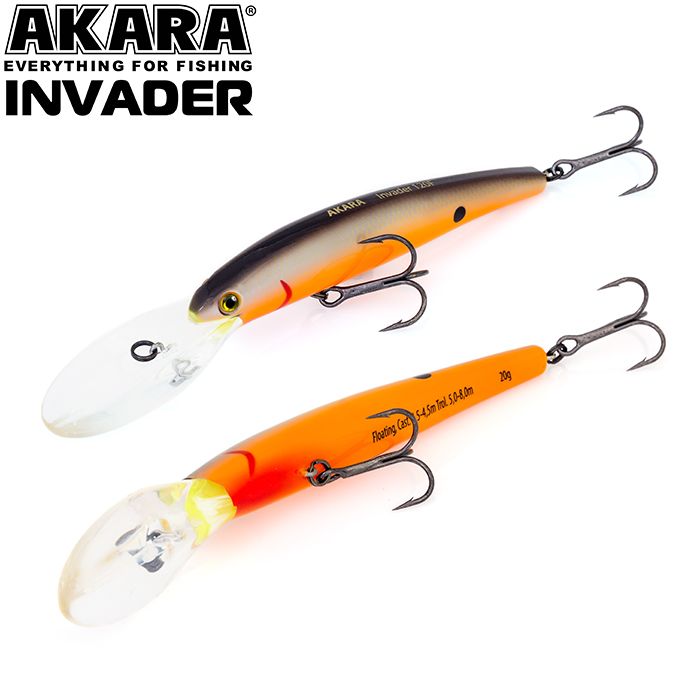 

Воблер Akara Invader 120F 20 гр 5/7 oz 4,7 in A19, Разноцветный, Invader