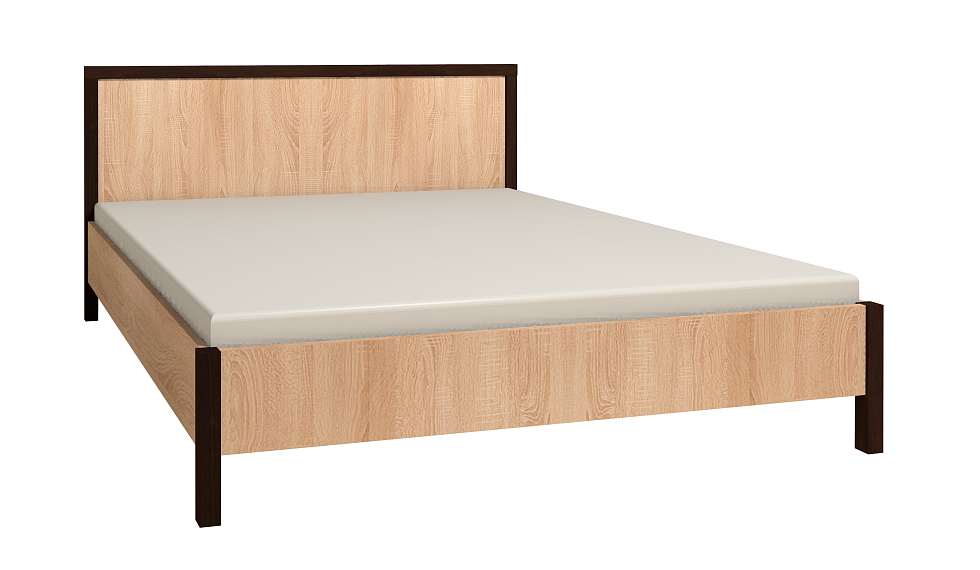 

Кровать с ортопедическим основанием (дерево) Bauhaus 1 180х200, дуб
